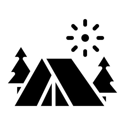 Camping Glyph Icon | Recreations