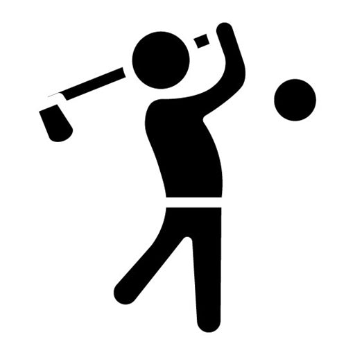 Golfing Glyph Icon