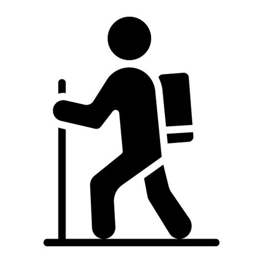 Hiking Glyph Icon | Recreations