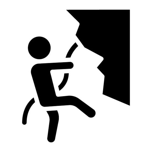 Rock Climbing Glyph Icon | Recreations
