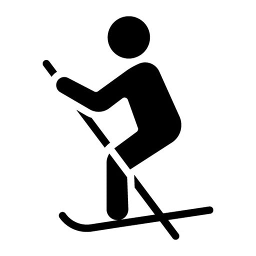 Skiing Glyph Icon | Recreations