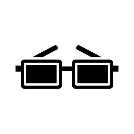 Cinema Glasses Glyph Icon