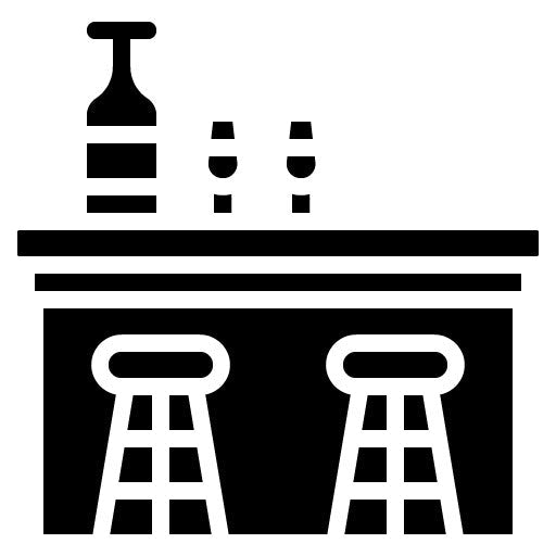 Bar Counter Glyph Icon | Nightclub