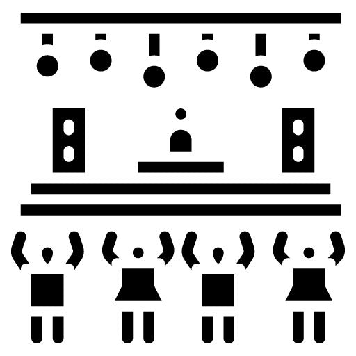 Nightclub Scene Glyph Icon