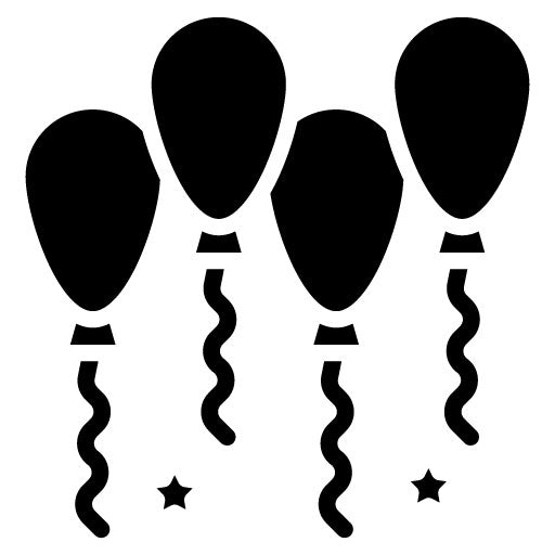 Party Balloons Glyph Icon