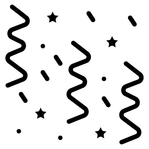 Party Streamers Glyph Icon | Nightclub