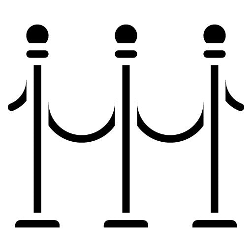 Velvet Rope Glyph Icon