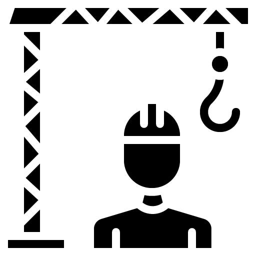 Crane Operator Glyph Icon