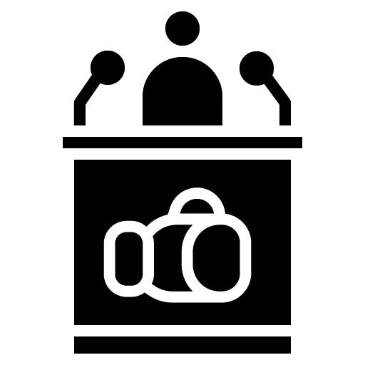 Boxing Press Conference Glyph Icon