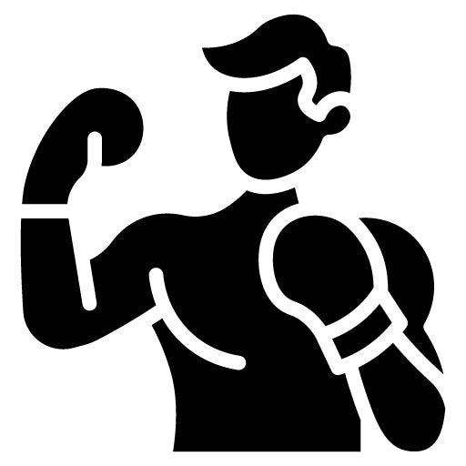 Boxing Stance Glyph Icon