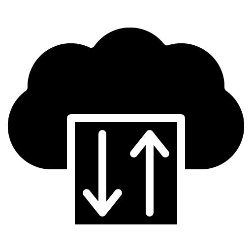 Cloud Backup Glyph Icon | Data Storage