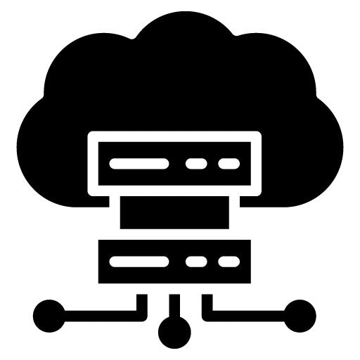 Cloud Storage Glyph Icon | Data Storage