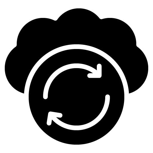 Cloud Sync Glyph Icon | Data Storage