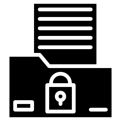 Data Security Glyph Icon | Data Storage