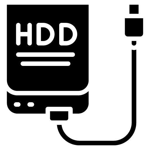 External Hard Drive Glyph Icon