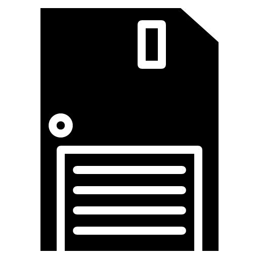 Floppy Disk Glyph Icon | Data Storage