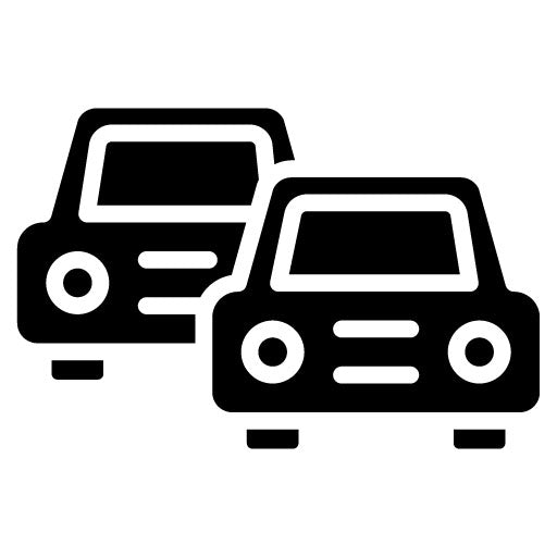 Car Chase Glyph Icon