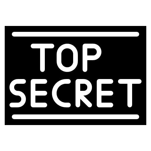 Confidential Stamp Glyph Icon