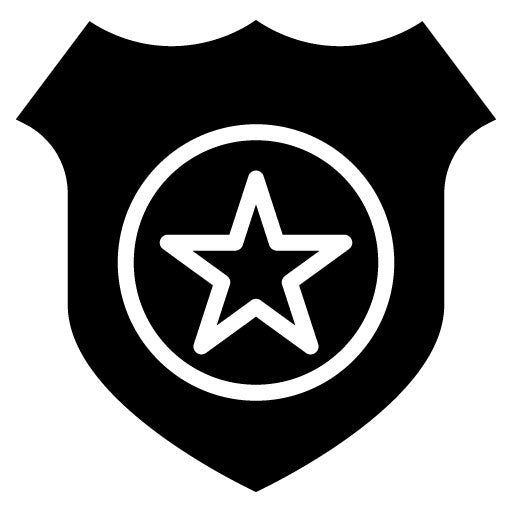 Detective Badge Glyph Icon