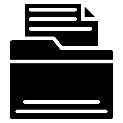 File Folder Glyph Icon