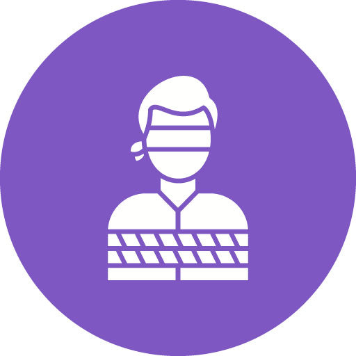 Hostage Glyph Circle Icon
