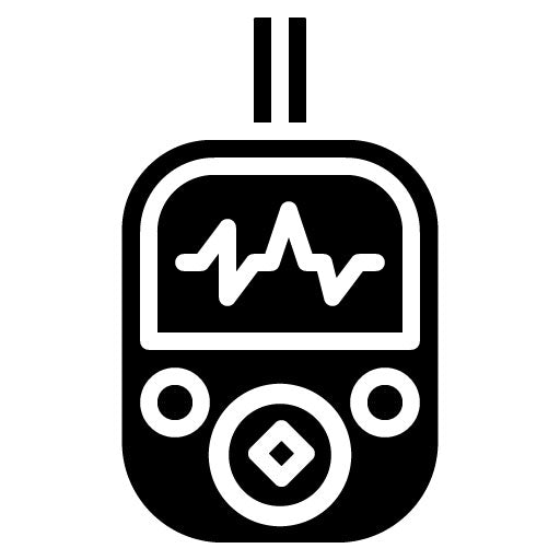 Continuous Glucose Monitor (CGM) Glyph Icon