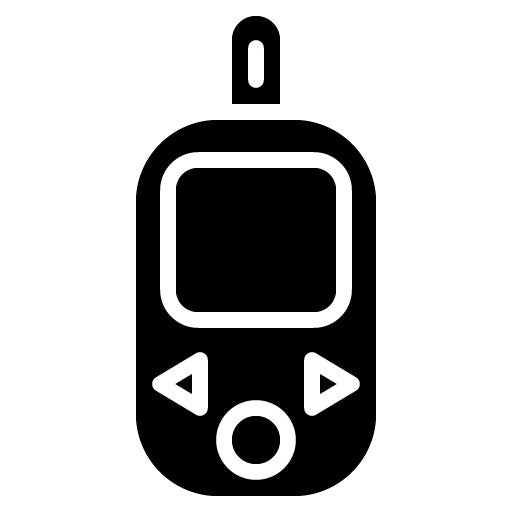 Glucose Monitor Glyph Icon
