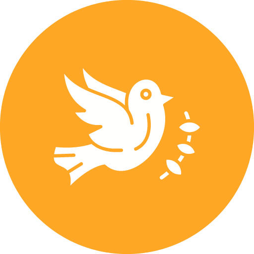 Dove Glyph Circle Icon