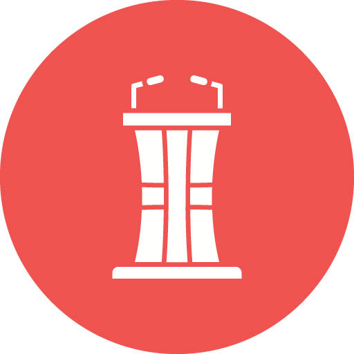 Lectern Glyph Circle Icon