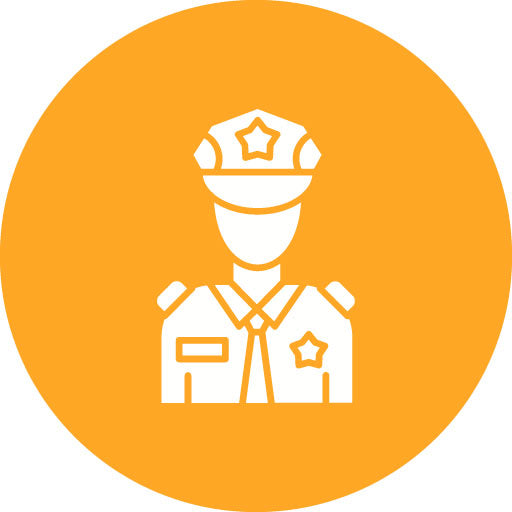 Officer Glyph Circle Icon