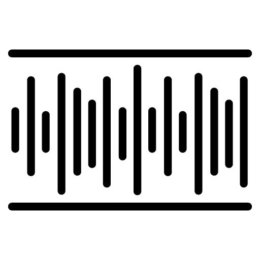 Audio Signal Glyph Icon