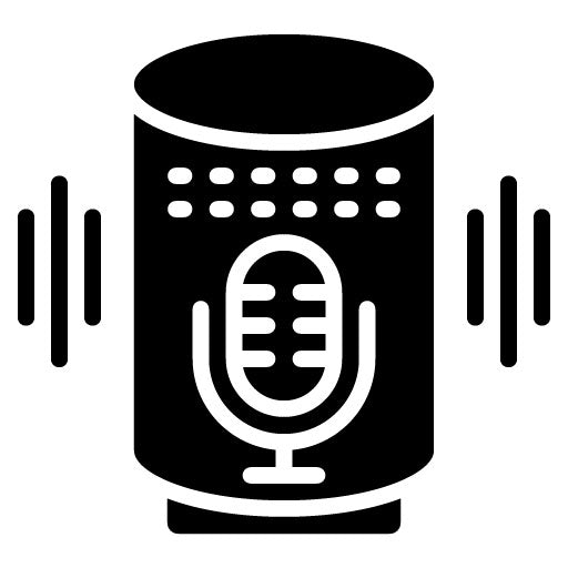 Smart Speaker Glyph Icon | Voice Recognition