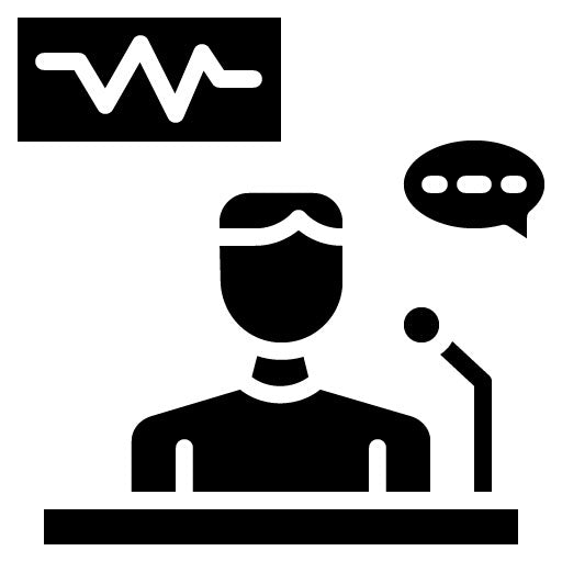 Speech Analytics Glyph Icon