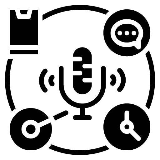 Voice Command Dashboard Glyph Icon