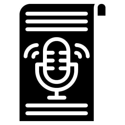 Voice Command History Glyph Icon