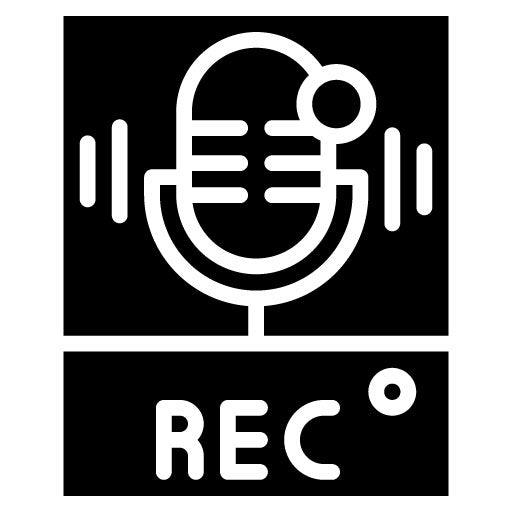 Voice Log Glyph Icon