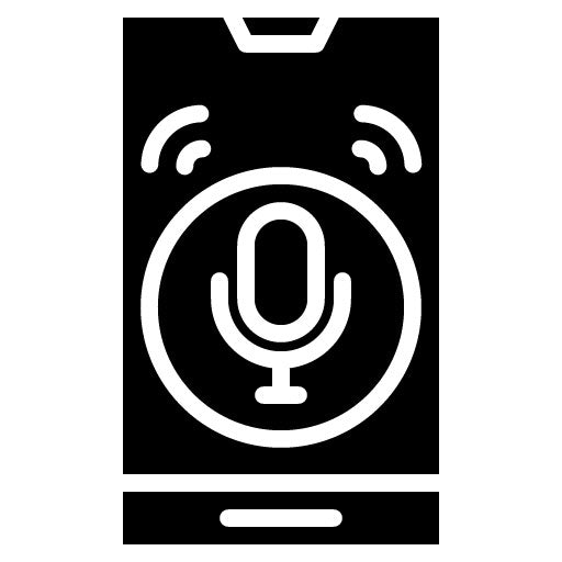 Voice Recognition App Glyph Icon