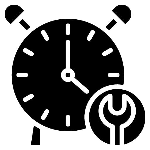Alarm Clock Repair Glyph Icon