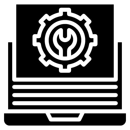 Desktop Computer Repair Glyph Icon