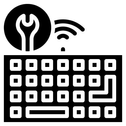 Wireless Keyboard Repair Glyph Icon