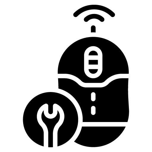 Wireless Mouse Repair Glyph Icon
