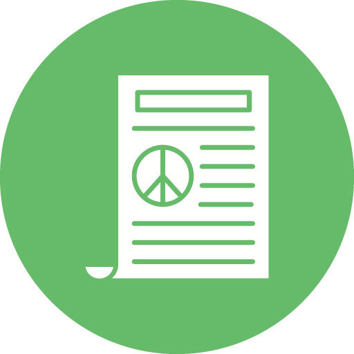 Peace Treaty Glyph Circle Icon