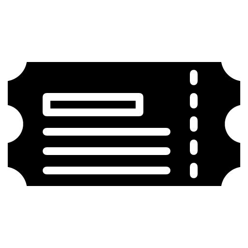 Ticket Glyph Icon | Travel Packaging