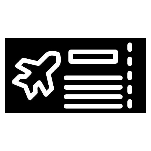 Boarding Pass Glyph Icon | Travel Packaging