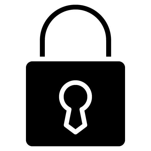 Travel Lock Glyph Icon