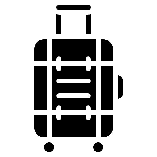 Luggage Wheels Glyph Icon