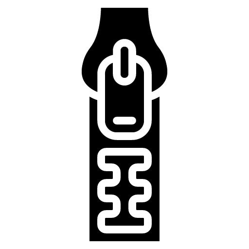 Zipper Glyph Icon | Travel Packaging