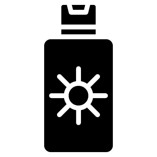 Sunblock Glyph Icon | Travel Packaging