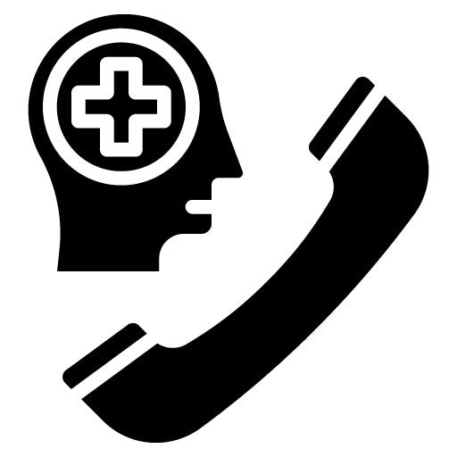 Mental Health Hotline Glyph Icon