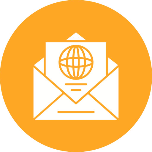 Mail Envelope Glyph Circle Icon